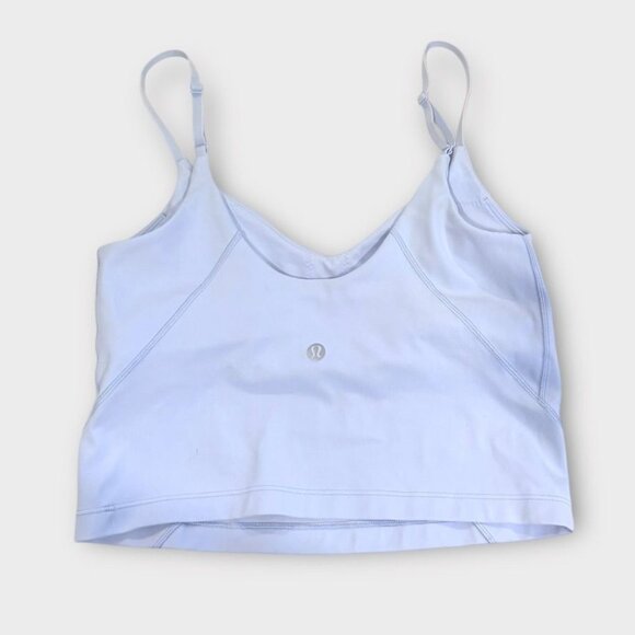 Lululemon Align Cropped Cami Tank Top 6 Blue Windmill *Light Support EUC Nulu - Picture 3 of 7